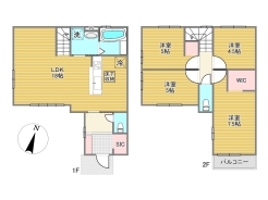 1号棟間取り■国分寺市高木町1　新築一戸建て■