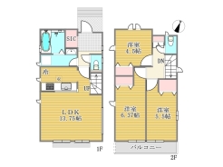 B号棟間取り図■日野市東平山2　新築一戸建て■