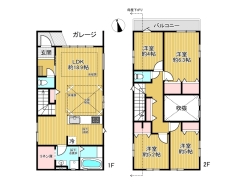 2号棟間取り図■国立市東3丁目　新築一戸建て■