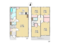 1号棟間取り図■八王子市東中野　新築一戸建て■