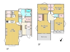 A.B号棟間取り図■八王子市めじろ台3　新築一戸建■