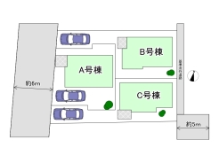 区画図■日野市落川　新築一戸建て　全3棟■