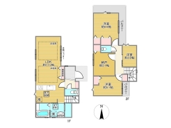 1号棟間取り■国立市東3　新築一戸建て■