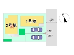 区画図■昭島市緑町3　新築一戸建て■