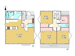 4区画参考プラン延べ床面積87.48ｍ２土地建物価格7590万円■国立市東3　売地■
