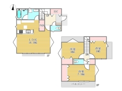 12区画参考プラン延べ床面積87.48ｍ２土地建物価格7990万円■国立市東3　売地■

