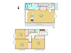 17区画参考プラン延べ床面積87.48ｍ２土地建物価格7690万円■国立市東3　売地■
