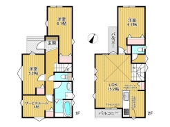 1号棟間取り図■日野市多摩平3　新築一戸建て■