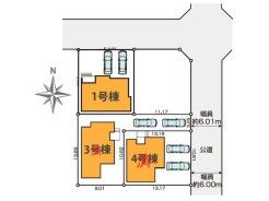 区画図■日野市万願寺6　新築一戸建て■