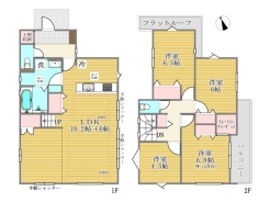1号棟間取り図■八王子市七国1　新築一戸建て■