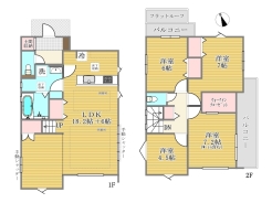 2号棟間取り図■八王子市七国1　新築一戸建て■