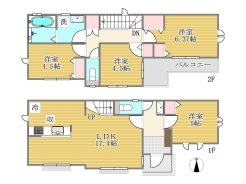 A号棟間取り図■三鷹市北野3　新築一戸建て■
