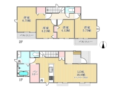 B号棟間取り図■三鷹市北野3　新築一戸建て■