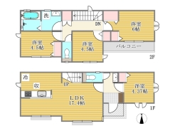 H号棟間取り図■三鷹市北野3　新築一戸建て■