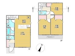 1号棟間取り■立川市栄町1　新築一戸建て■