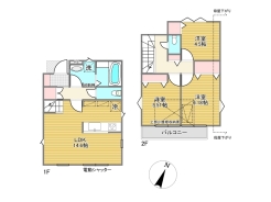 1号棟間取り■日野市多摩平6　新築一戸建て■