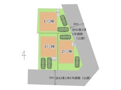 区画図■八王子市子安町2　新築一戸建て■