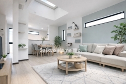 2階リビングのため、日当たり良好！家族が集まるLDKは暖かく快適な空間をご用意しました！※家具等はCG加工しております。■国分寺市西町2丁目　新築戸建て■