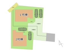 区画図■昭島市美堀町1　新築一戸建て■
