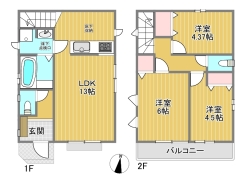 B号棟間取り図■国分寺市西町5丁目　新築戸建て■