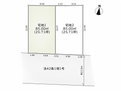 1区画図■多摩市落合2　建築条件付き売地■