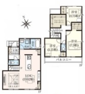 8区画参考プラン建物面積95.22ｍ2・土地建物価格5640万円■府中市四谷3　建築条件付き売地■