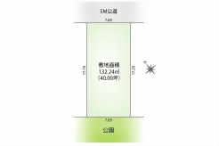 区画図■昭島市田中町1　建築条件付き売地■