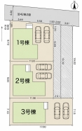 区画図■立川市西砂町3丁目　新築戸建て■