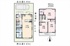区画図■東大和市南街2　条件付き売地■