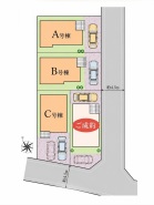 区画図■調布市東つつじヶ丘3　新築一戸建て■