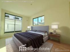 バルコニーに出入りの出来る居室は、陽光がたくさん差し込む明るい空間です。朝も気持ちよく起きられそうです♪