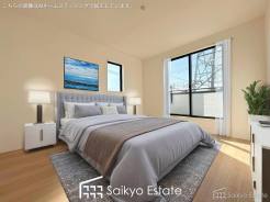 バルコニーに出入りの出来る洋室は、たくさん陽光が差し込む明るい空間です。朝も気持ちよく起きられそうです♪