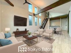 開放感と採光にこだわった17帖以上の広々としたLDKです。陽光いっぱいの空間で家族団らんの時間も増えそうですね！※家具類はCG加工しています。
