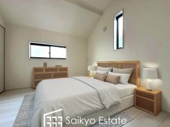 2面採光で明るく風通しも良好です！天気の良い日は是非窓を開けて空気の入れ替えをしてみるのはいかがでしょうか♪※家具類はCG加工しています。

