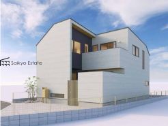 京王井の頭線「三鷹台」駅徒歩3分！ウッドデッキとつながる22.62帖の大空間リビング！2026年7月完成予定・同施工のモデルハウスご案内可能です！（外観完成予想図）