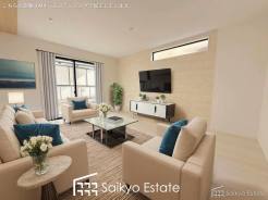 開放感と採光にこだわった広々としたLDKです。陽光いっぱいの空間で家族団らんの時間も増えそうですね！