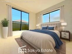 バルコニーに出入りの出来る洋室は、たくさん陽光が差し込む明るい空間です。朝も気持ちよく起きられそうです♪