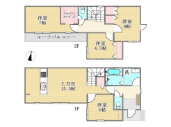 1号区参考プラン建物面積95.22ｍ2・建物価格万円■八王子市弐分方町　土地■