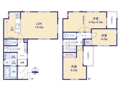 2号棟間取り■三鷹市大沢5　新築一戸建て■
