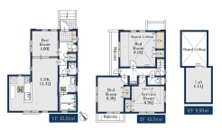 ２号棟間取り■世田谷区上祖師谷6　新築一戸建て■