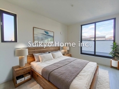 明るく開放感のある洋室。十分にお一人で快適に過ごせる空間となっております。趣味や勉強などに励めます。
※家具等はCG加工しております。■国分寺市西町1　新築一戸建て■