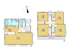 A号棟間取り■小金井市貫井南町1　新築一戸建て■