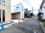 東側4ｍ道路に面しています。■日野市神明3　新築一戸建■