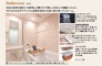 【施工例】一日の疲れを癒してくれる落ち着いた色合いのバスルーム♪雨の日のお洗濯も安心な浴室乾燥機付きです。