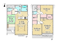 2号棟間取り■八王子市富士見町 新築一戸建て■