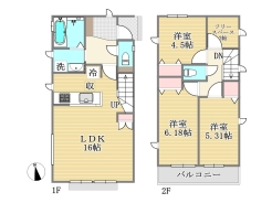 G号棟間取り■昭島市朝日町3 新築一戸建て■