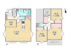 4区画参考プラン土地建物価格7090万円・土地価格5390万円■府中市白糸台1 売地■