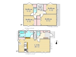 2号棟間取り図■八王子市長房町 新築一戸建て■