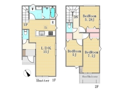 1号棟間取り■府中市四谷3 新築一戸建て■
