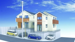 完成予想パース■八王子市上柚木 新築一戸建て■